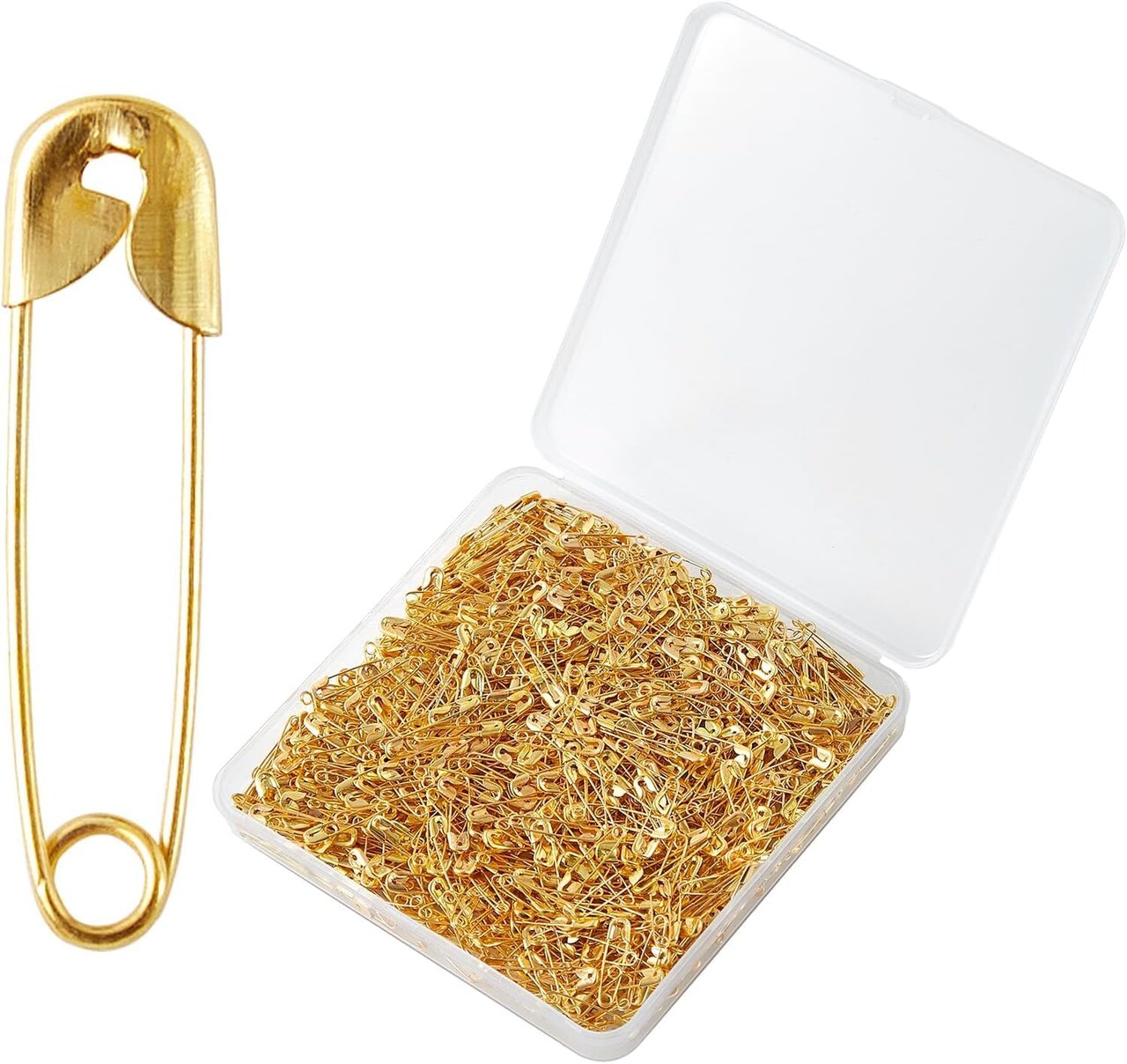 19mm Mini Safety Pins - Pack of 200pcs Small Gold Safety Pins